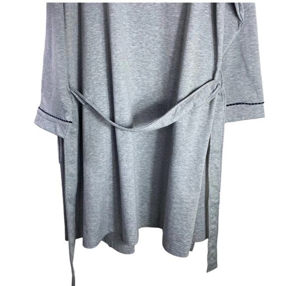 NWT Ted Baker London Mens Robe Sz Large/XL Brushed Pone Piped Trim Heather Grey - Picture 10 of 11